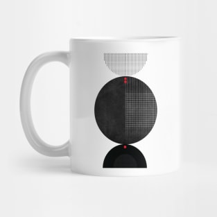 Black Sun Midcentury Geometric Abstract Print Mug